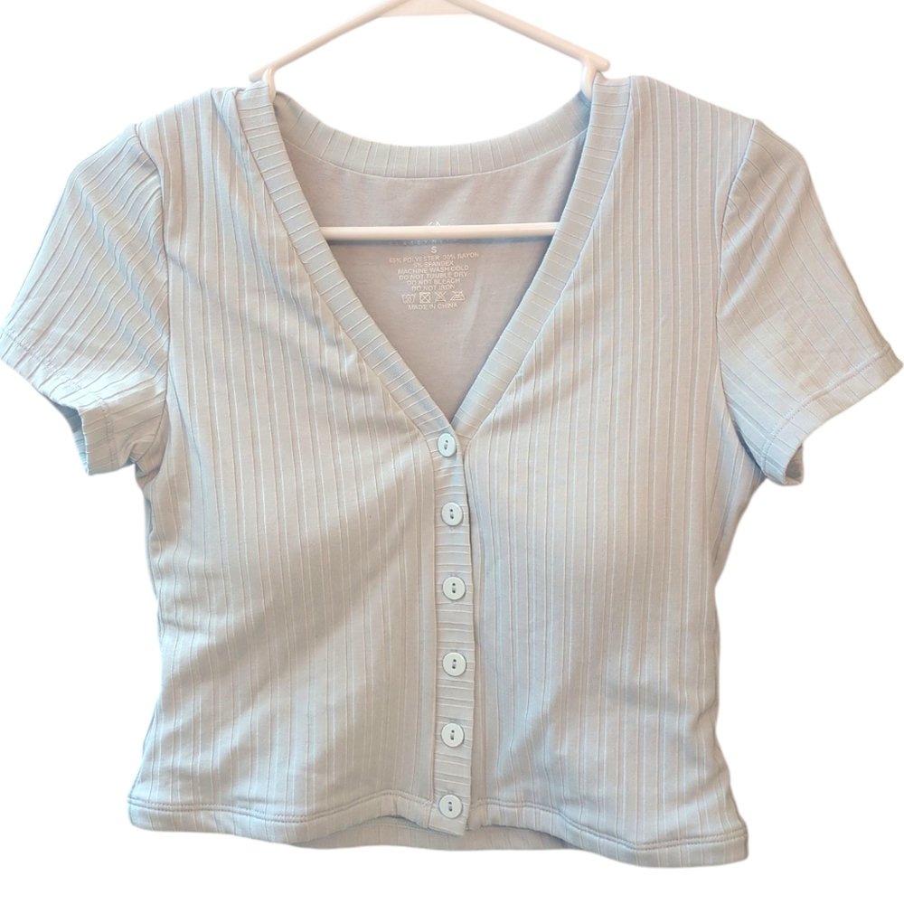 Padded Cardigan Brami, Klassy Network, S Built In Bra, V-Neck Button Crop Baby T